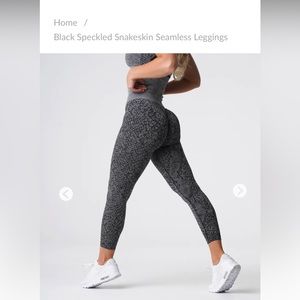 NVGTN Speckled Snake print seamless contour leggings, XS